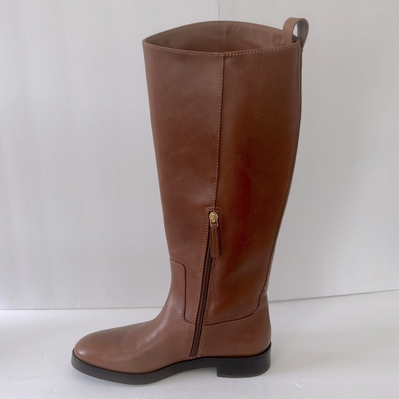 Tory Burch Women’s The Riding Boots Brown Leather Shoes Size 8.5 NWT - Picture 5 of 11